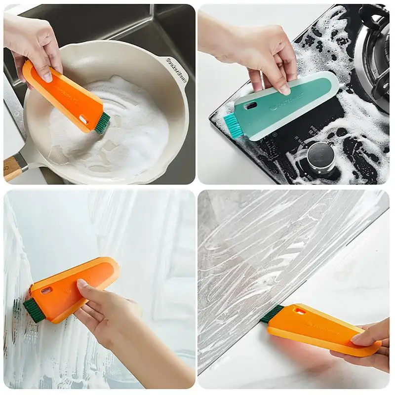 

Small Squeegee Double Sided Glass Water Mirror Multifunctional For Bathroom Shower Kitchen Countertop Squeegee With Bristles