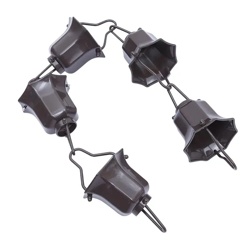 1pc 1m Garden Rain Chain Drainage Chain Villa Roof Gutter Rainwater Lotus Cups Rain For Gutter Downspout