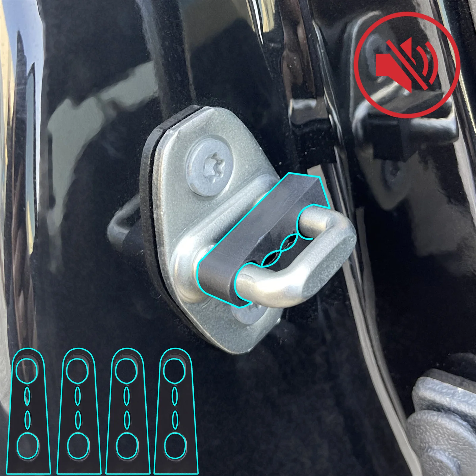 Door Lock er For Benz Smart Fortwo Forfour 453 Rattling STOP Soundproof Screaks Deaf Seal Interior Sound Isolation