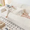 New Sofa Cushion Plush Cushion Solid Color Plush Embroidery Sofa Cushion Non-slip Sofa Cover Cloth Back Cover 2