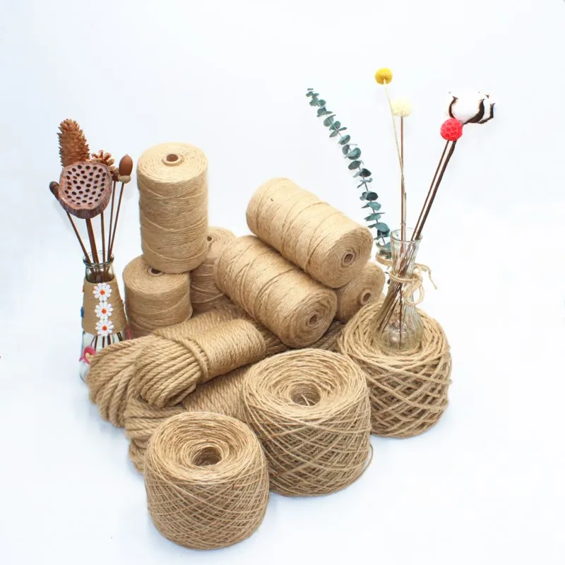 1MM 2MM 3MM 5MM 10MM 18MM Hand Woven Hemp Cable Decorative Jute Twine Tied  Rope