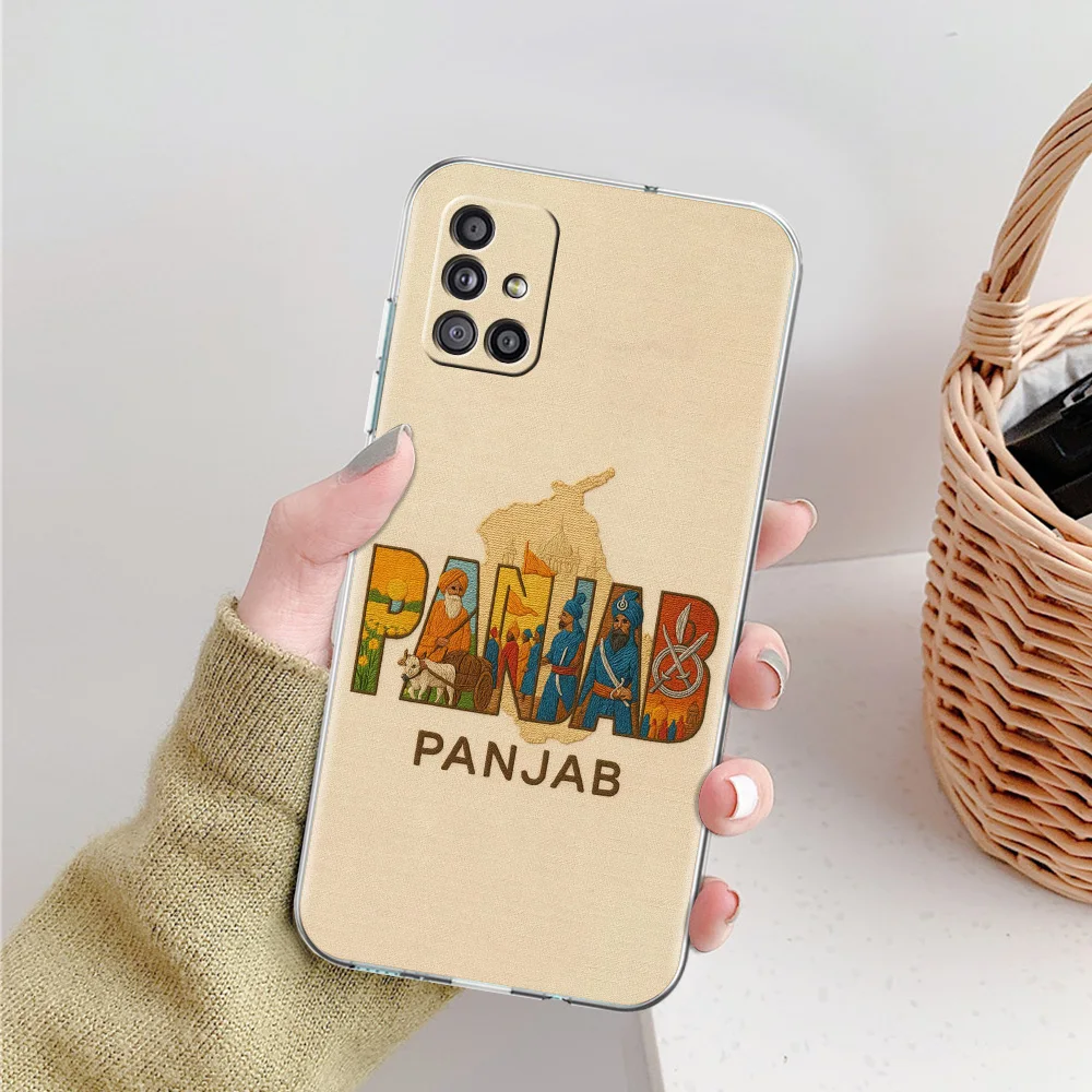 Clear Phone Case with Punjab Map Design