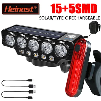 Luce anteriore a LED per bici ricaricabile tramite USB con clacson per bici da ciclismo Luce anteriore per campanello per bicicletta impermeabile Facile da installare Guida notturna