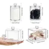 Square Qtip Holder Acrylic Bathroom Vanity Countertop Storage Box Organizer Canister Jar for Cotton Swabs, Rounds Balls, Makeup 5