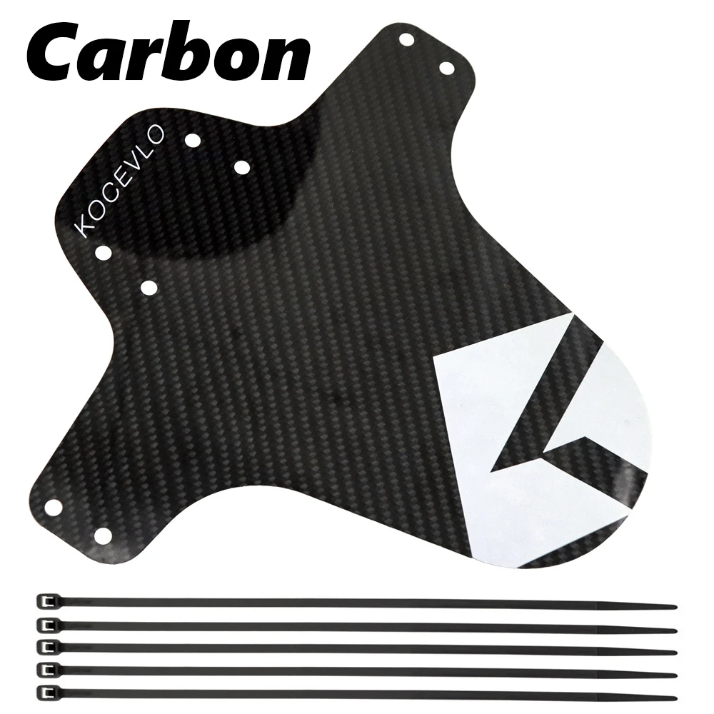 Bicycle Fender KOCEVLO Bicycle Fenders 3K Carbon Fiber Front Rear MTB Road Bike Tire Wings Mud Guard Bicycle Tire Wheel Fenders Bike Parts