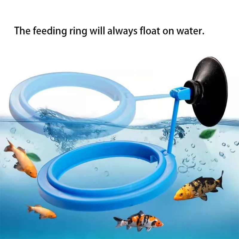 New Aquarium Feeding Ring Fish Tank Station Floating Food Tray Feeder Square Circle Aquarium Accessory with Suction Cup 2