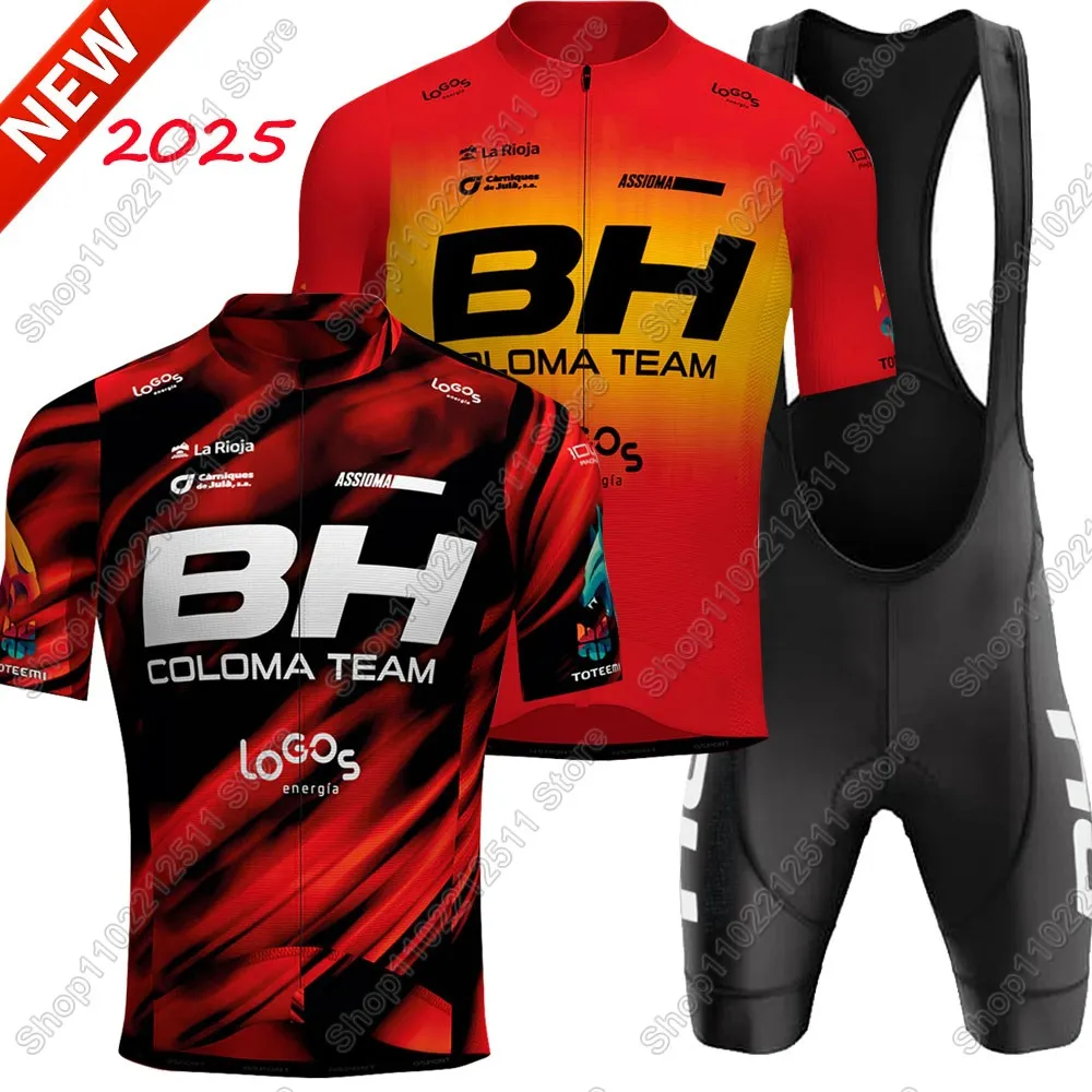 Cycling Jersey Set BH Coloma Team Cycling Jersey Set Mens Short Sleeve Red Road Bike Shirts Suit Bicycle Bib Shorts MTB Maillot
