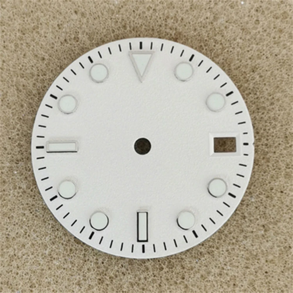 28.5mm Frosted Dial Light Blue/White/Green No Watch Face for NH35/nh36/4R/7S Movement watch dial accessories,watch face accessories