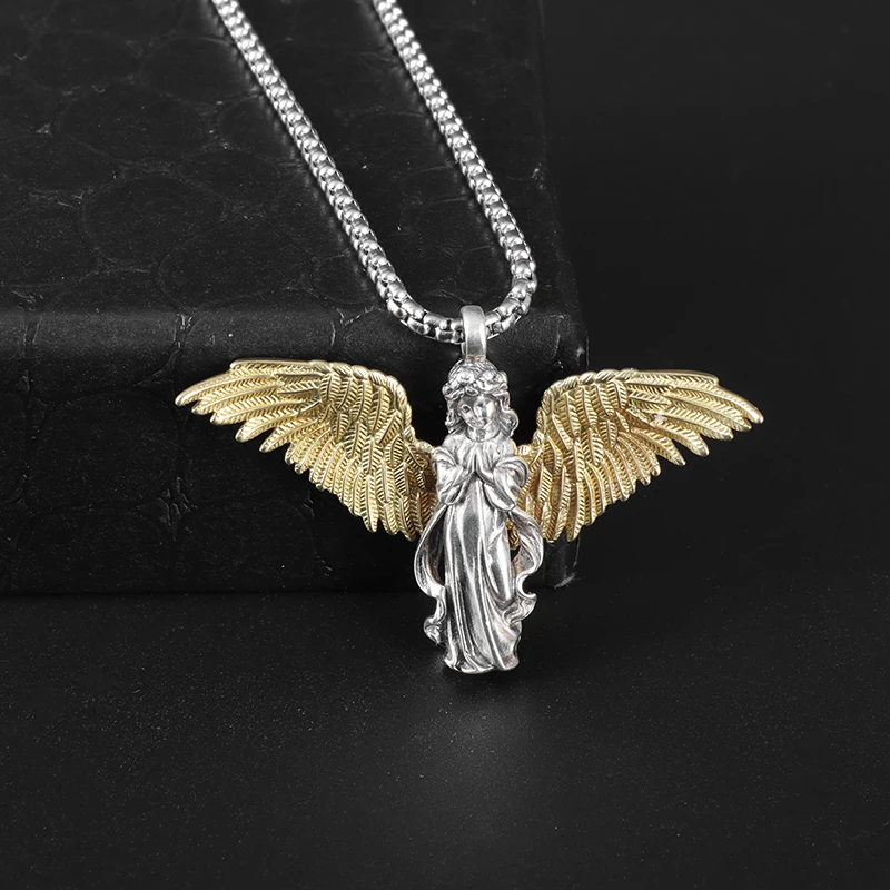 Collar colgante de ángel para niños y niñas, colgante clásico de alas de a la moda, regalo de Navidad - AliExpress