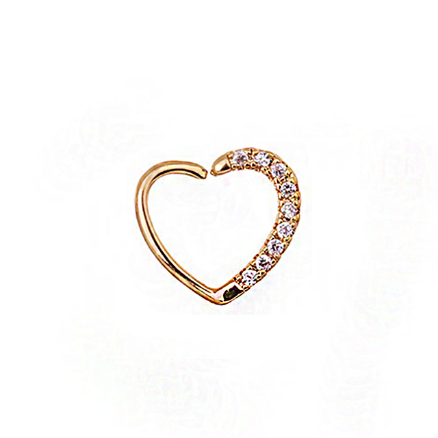 Hoop Nostril Bendable Ring Gem Cartilage Tragus Daith Piercing Earrings Septum Clicker Helix Conch Rook Piercing