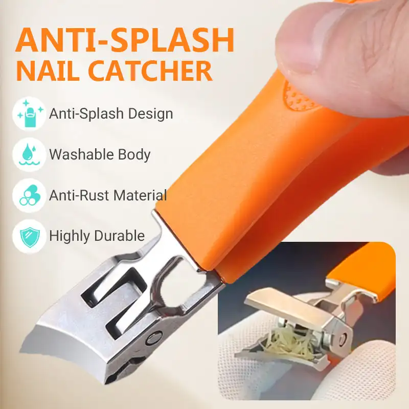 Wide Jaw Opening Anti-Splash Slanted Nail Clipper Oblique Blade Ingrown Toenail Clipper Hard Nails Pet Pedicure Manicure Tools