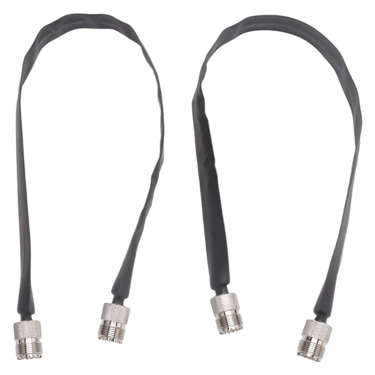 ABGN 2팩 40cm 동축 케이블 창문/문 통과형 플랫 케이블, SO239 UHF 암-암, 50옴