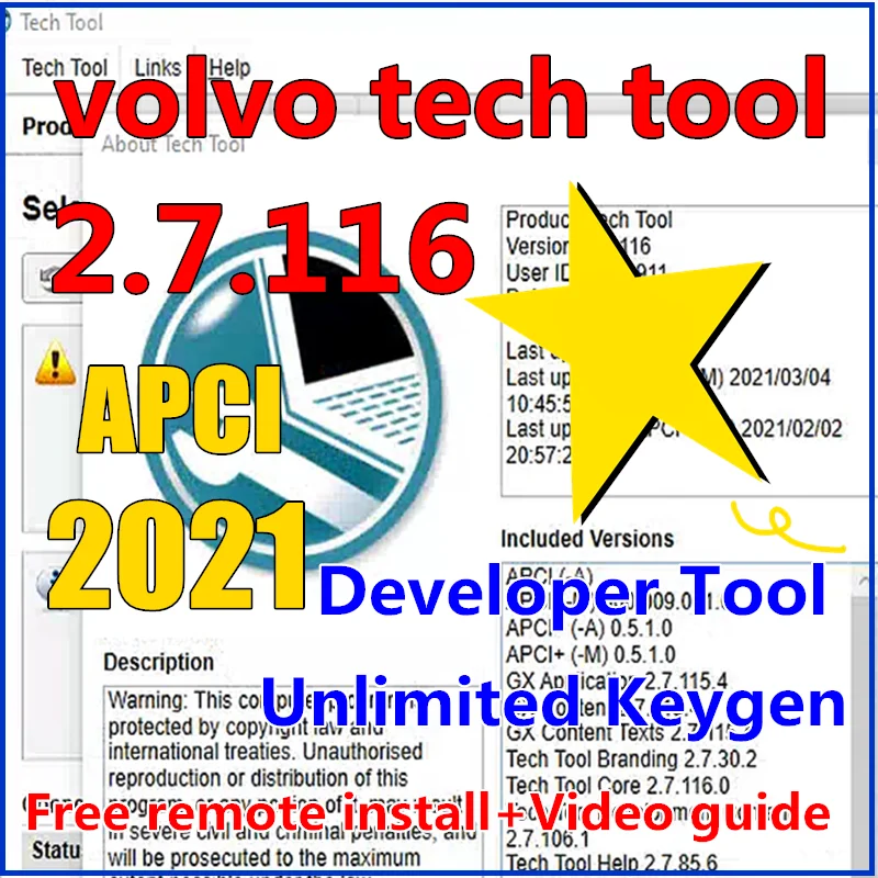 

Premium Tech Tool 2.7.116 (PTT 2.7 / VCADS) [2021] (REAL Development) (APCI 2021) for volvo with developer tool +Install Guide