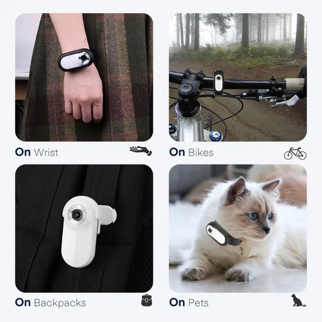 HD 1080P Dog Tracker Collar No WiFi Needed Dog Cat Pet Camera Collar Pet Sport Camera Video Records for Cats Dogs Birthday Gift 2