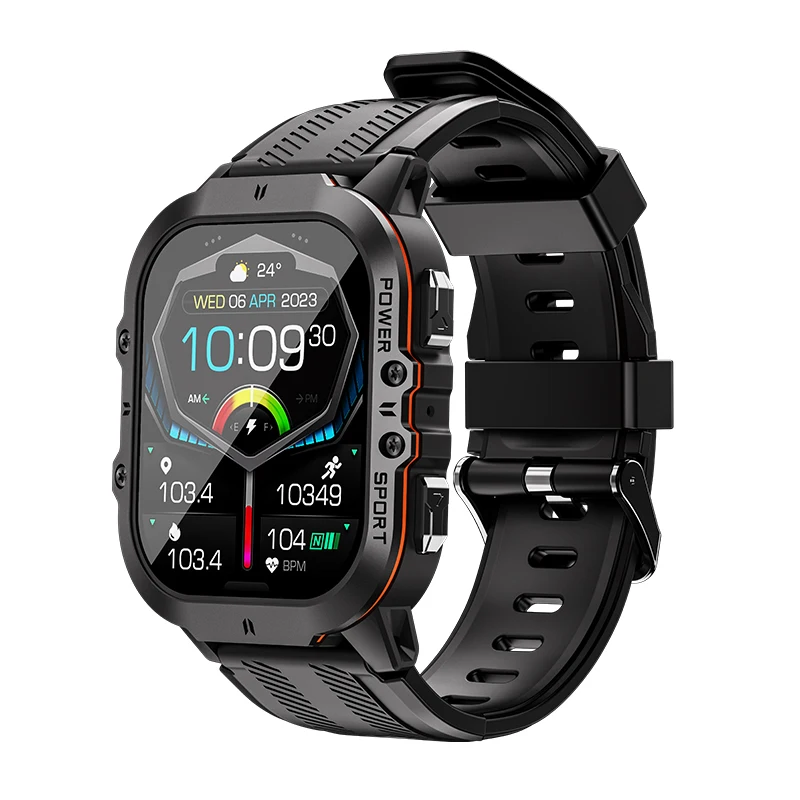 Xiaomi-reloj inteligente militar para hombre, accesorio de pulsera  resistente al agua hasta 1ATM con Pantalla AMOLED de 2 pulgadas, control de  la