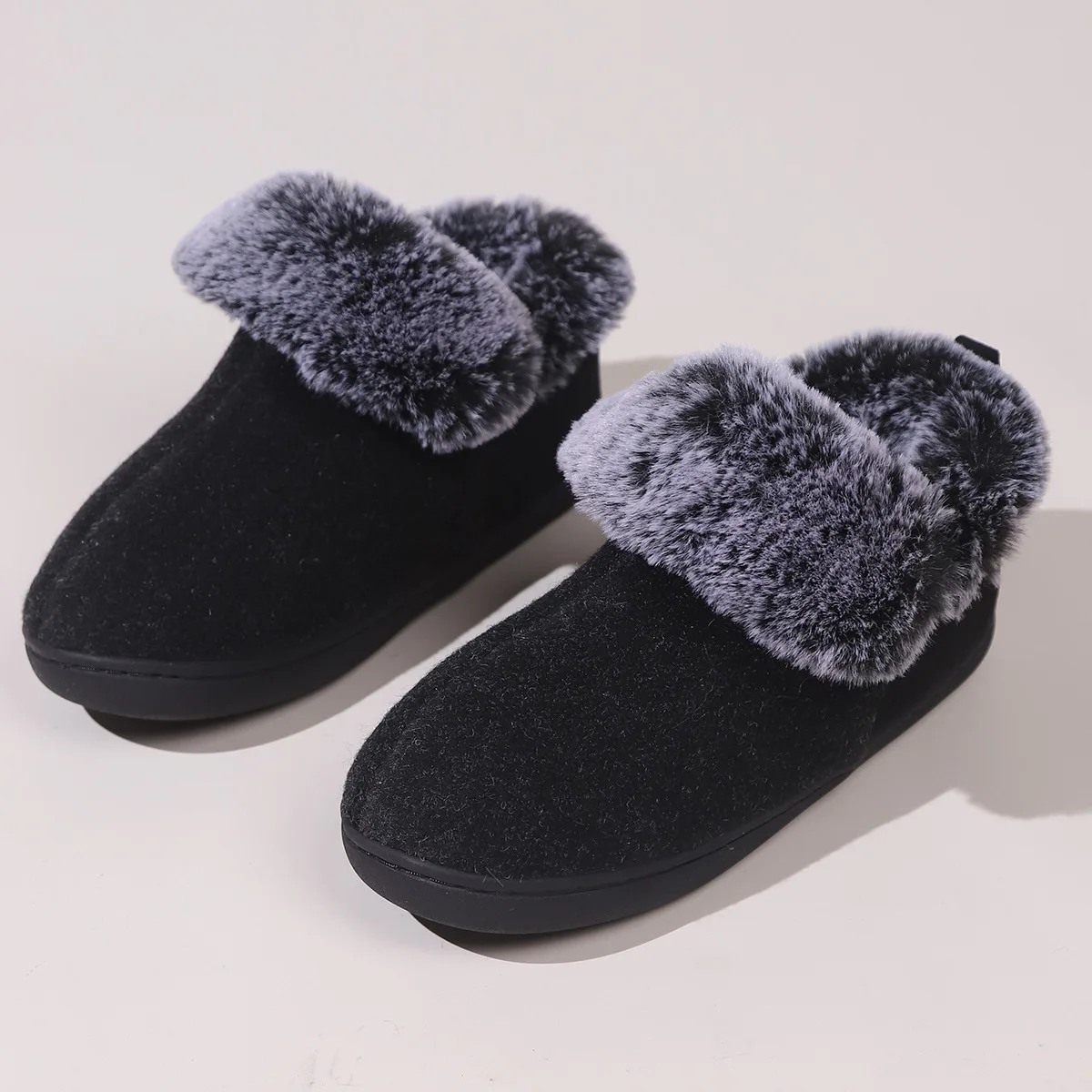 Pantoufles en Peluche Polaire pour Homme, Chaussures d'Nik, Fourrure Moelleuse, Maison, Extérieur, Chaud, Fermé, Doux, Non-ald, Fuzzy, Hiver, Pop, Nouveau