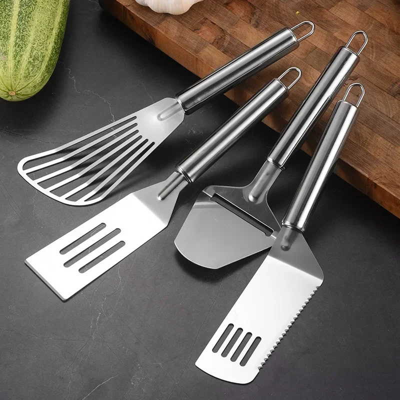 Steak Spatula Stainless Steel Frying Pan BBQ Steak Spatula Kitchen Baking Cooking Tools Handheld Cheese Butter Slicer Cutter