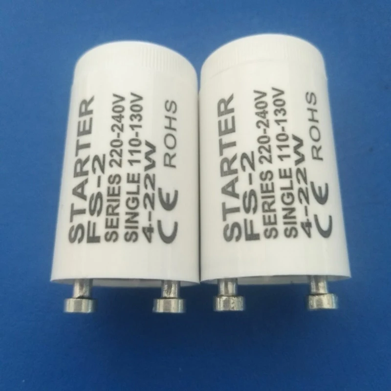 Mosquito Lamp Starter FS-2 Starter for AC110V-130V 4-22W Fluorescent Tube Fuse Starter CE Rohs 10pcs/lot
