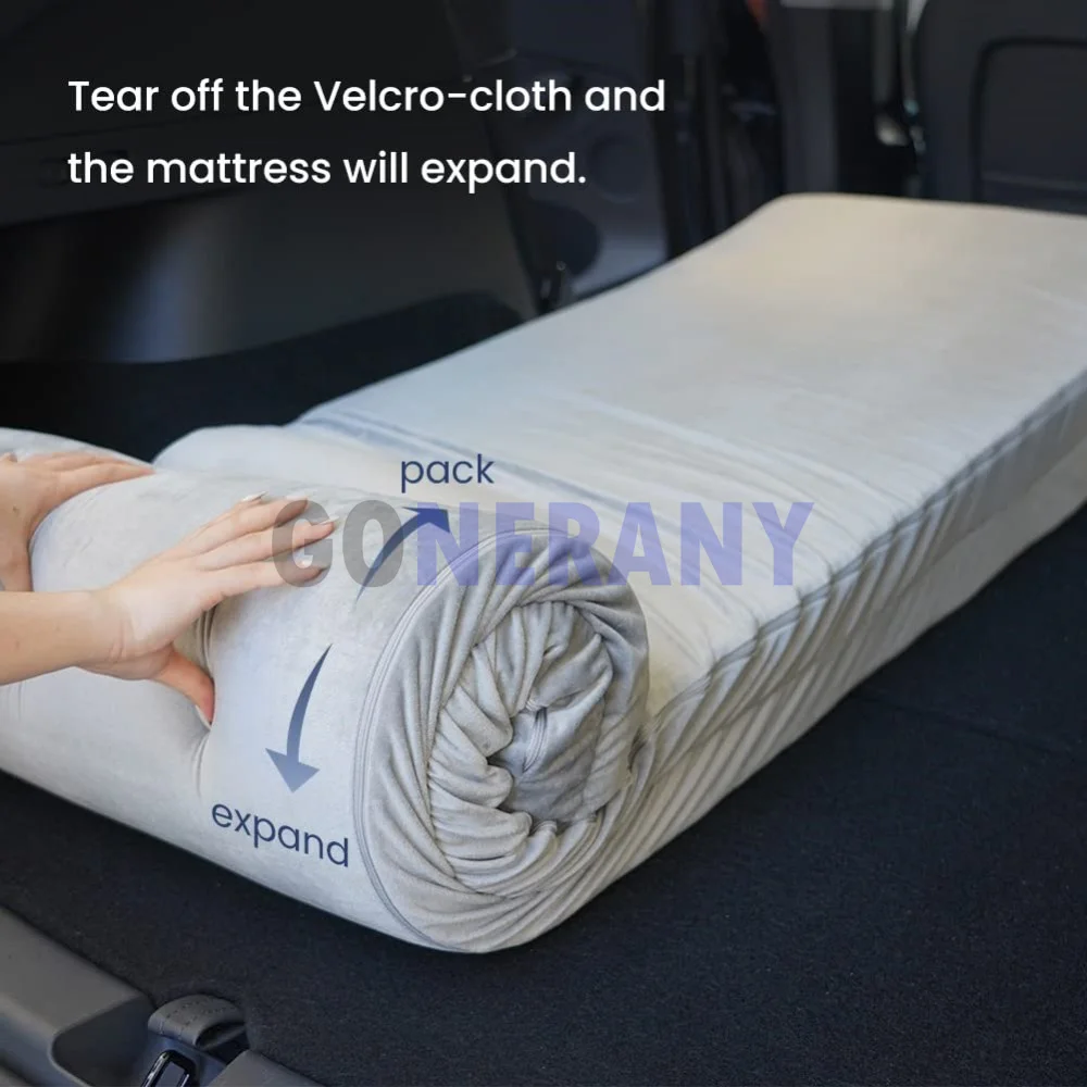 Camping Mattress for Tesla Model Y/X CertiPUR Memory Foam Mattress Storage Bag & Sheet Provided Portable In Car Sleeping