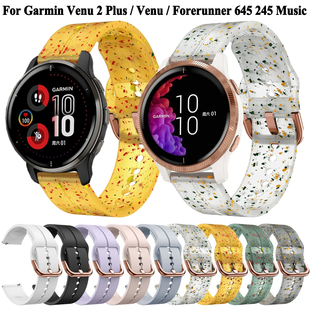 Per Garmin Venu 2 Plus Forerunner 245 Music 645 Vivoactive 3 Silicone Smartwatch 20Mm Cinturini Bracciale Per Garmin Venu Sq 2