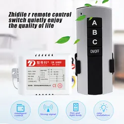 Wireless 3 Channel ON/OFF Lamp Remote Control Switch Receiver Transmitter 220V Three-way Wireless Remote Control Switch Lamps