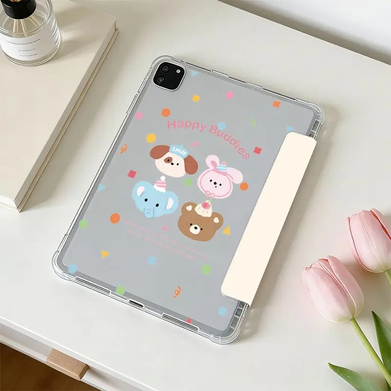 Enhanced Tri-Fold TPU Bumper Case with Pen Holder