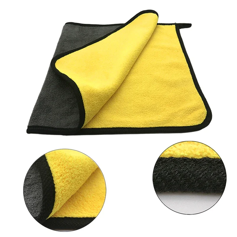10Pcs Extra Soft Car Wash Microfiber Towel 30x30/60CM Car Cleaning Drying Cloth Hemming Car Care Cloth Detailing Car Wash Towel 3