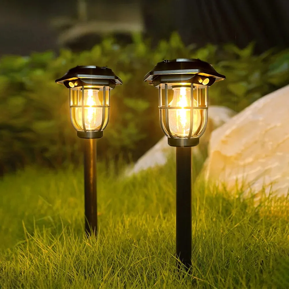 Outdoor Solar Bulb Lantern Wall Lamp Garden Courtyard Decoration 3Mode Waterproo