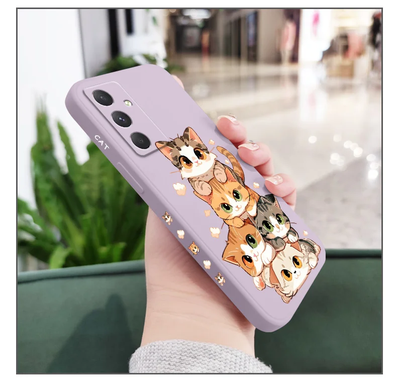 Süße weiche Katze Handyhülle für Samsung Galaxy A56 A36 A26 A16 A06 A55 A35 A25 A15 A05 A05S A54 A34 A24 A14 A04 A04S A04E 4G 5G Cov – Detail 9