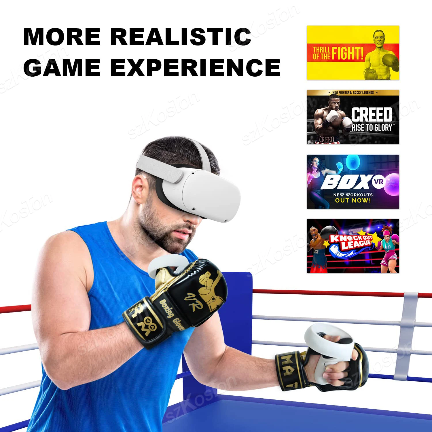 AMVR Boxing Gloves for Oculus Quest 2 VR Touch Controller VR Boxing