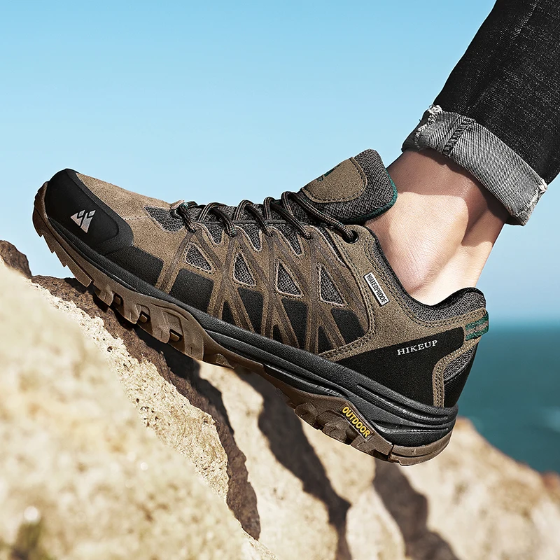 HIKEUP Modische Outdoor-Schuhe, Wandern, Herren, Sport, lässig, Bergtrekking-Stiefel, Camping-Sneaker für Herren, rutschfest, verschleißfest – Detail 13