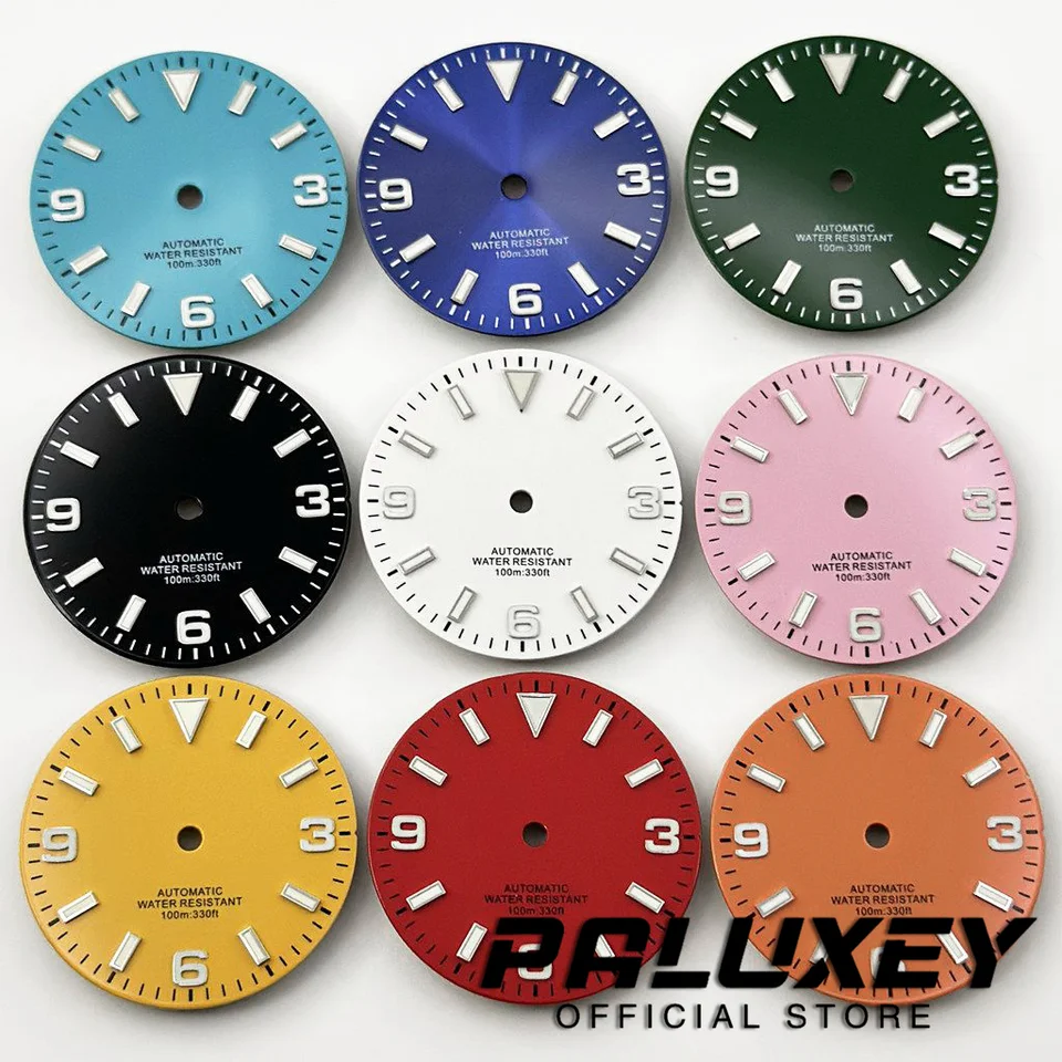 fera de reloj luminosa de 28,5mm, compatible con ETA 2836, 2824