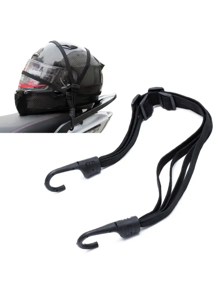 

90cm 60cm Motorcycle Luggage Belt Helmet Gear Fix Elastic Buckle Rope High Strength Retractable Protection with 2 Hooks
