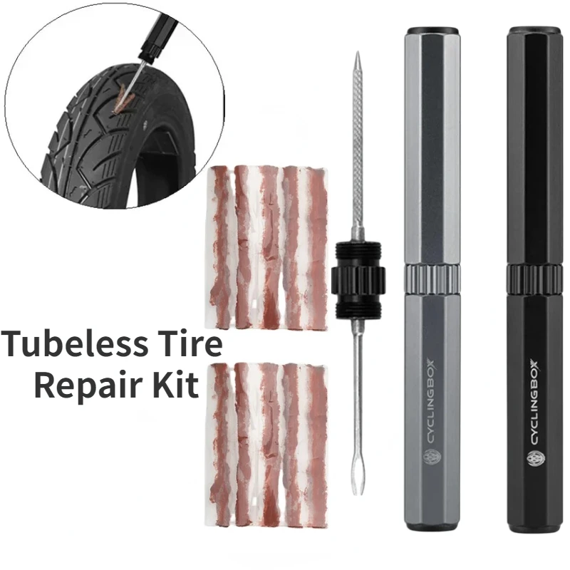 Bicycle Tubeless Tire Repair Kit MTB Bike Tyre Plug Puncture Flat Fix ...