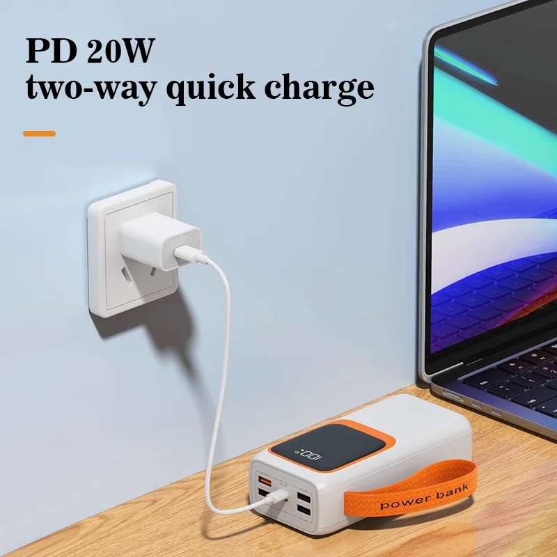 Powerful 50000mAh Power Bank Large Capacity PD20W Fast Charging 30000mAh/20000mAh Powerbank USB C External Battery For iPhone