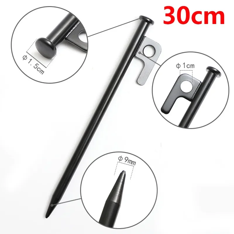 Camping Tent Accessories Camping Tent Fasteners Tent Pegs 12 Packs Tent Nails Heavy Duty Steel Tent Nails Pegs For Camping Unbreakable Inflexible