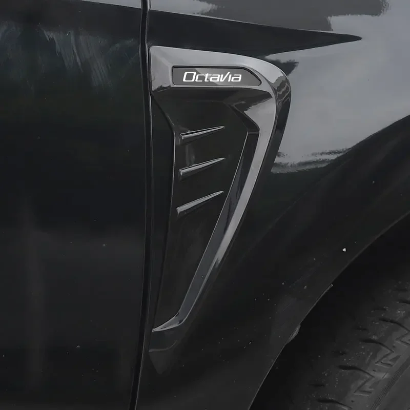 

Car Shark 3D Gills Stickers Side Fender Vent Decoration Modification Hood Air Outlet Stickers For Skoda Octavia Car Accessories