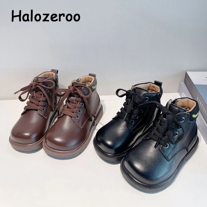 

Kids Riding Boots Baby Girls Genuine Leather Brand Shoes Children Fashion Boots Boys Brown Ankle Shoes Toddler Boots For Autumn