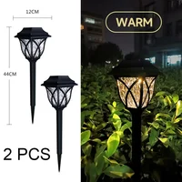 2 Pack LED Solar Lawn Lights Outdoor Waterproof Warm Light Model Garden Courtyard Walkway Villa Landscape Decorative Lights 6