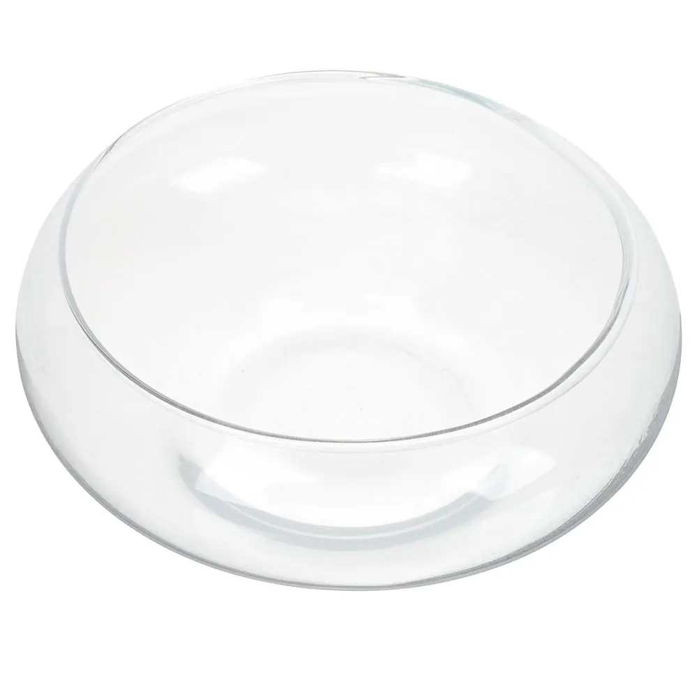 زهرة الزجاج زهرية وعاء واضح واسعة الفم جولة تررم زارع نباتات المائية وعاء السمك ديكور المناظر الطبيعية المنزلية