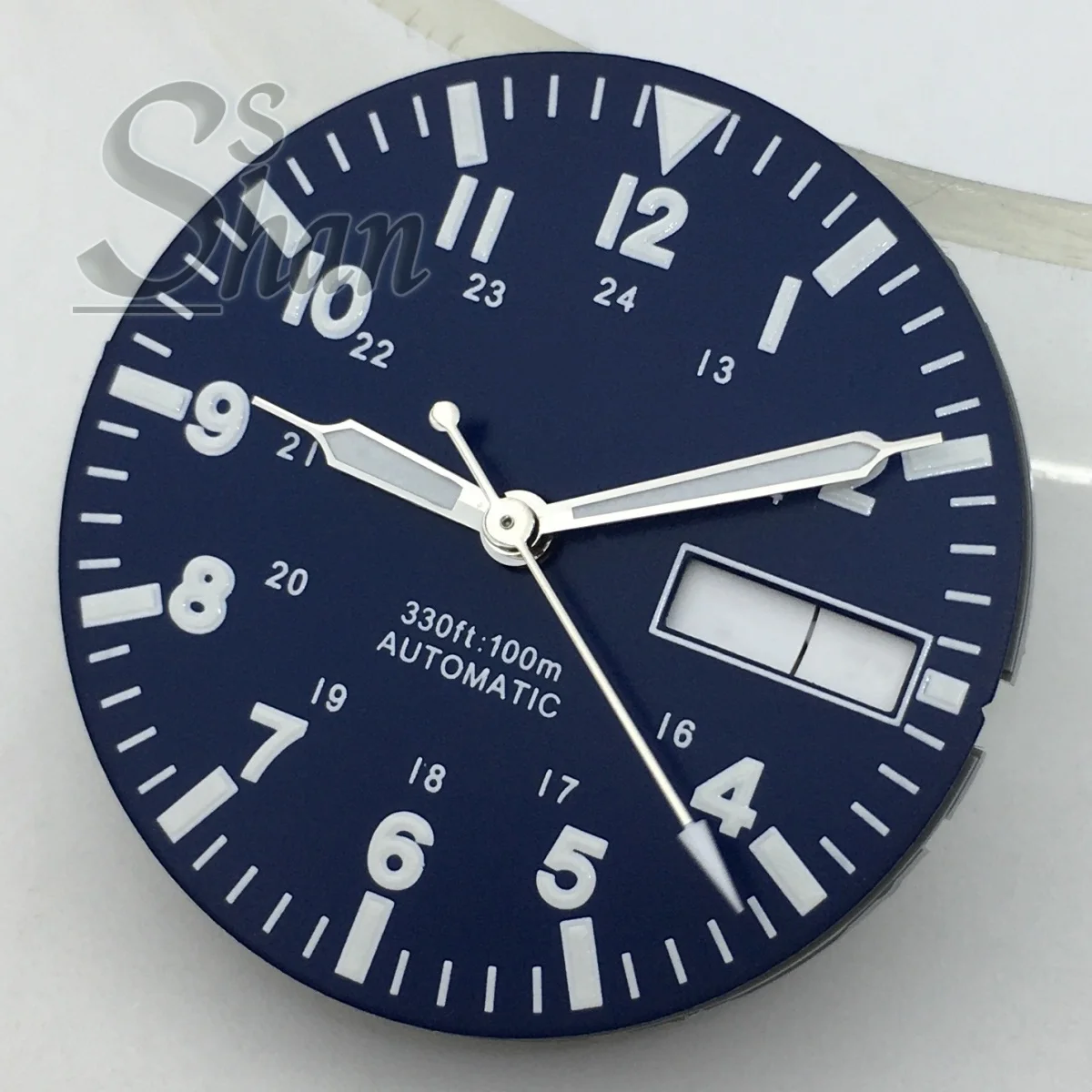 Green Luminous Dial with Weekly Date Window for Replacement Parts – 29mm