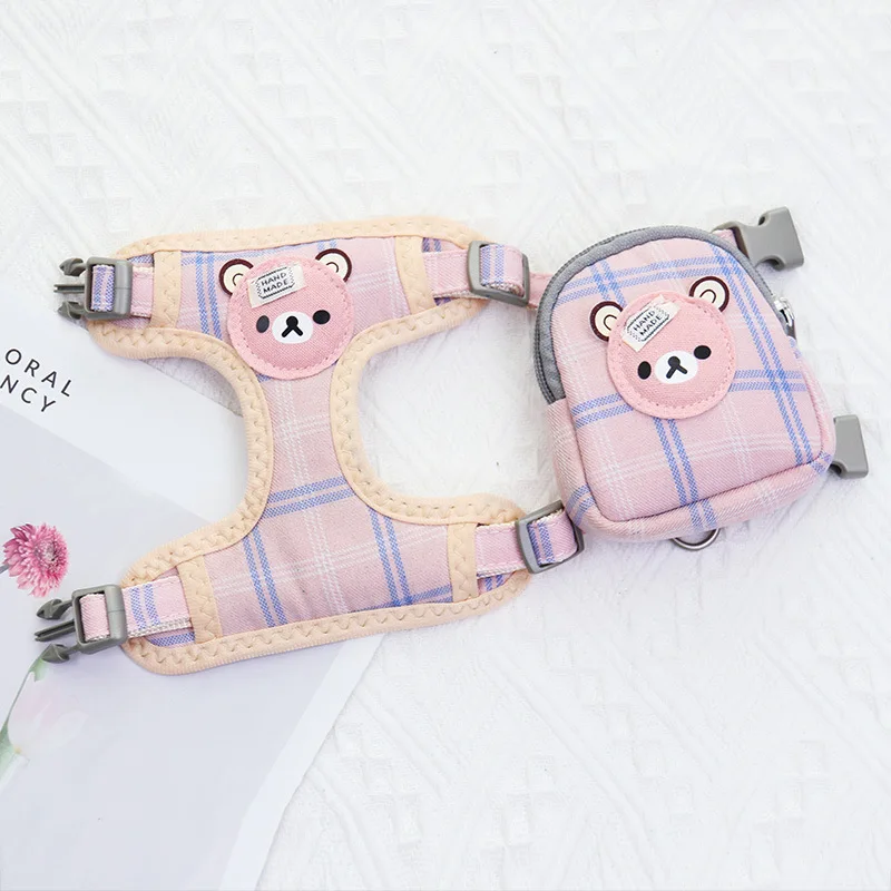 Pet Dog Vest Strap Backpack Adjustable Breathable Fashion Bodysuit Suitable for Teddy Bixiong Pomeranian Pets