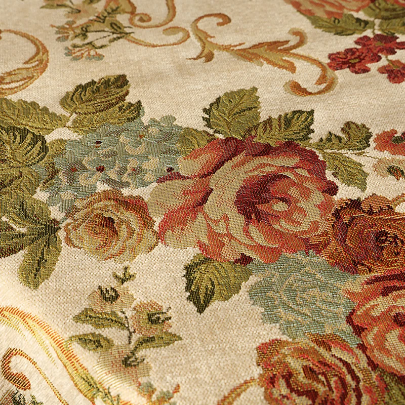 Tassel Tablecloth Round Chenille Dining Tables Cloth Home Decoration Jacquard Embroidery Flower European Coffee Table Cover - Image 5