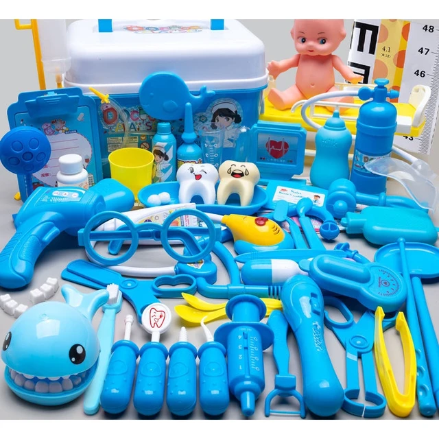 Kit de disfraz de médico para niños, juguetes educativos con bata de  médico, estetoscopio y juego médico, regalos de cumpleaños para niños  pequeños y