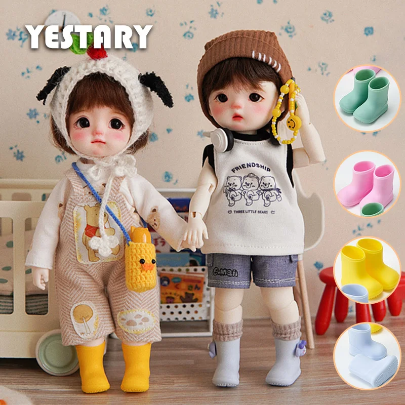 

Аксессуары для кукол YESTARY Bjd, обувные ботинки DIY, дизайнерские дождевые ботинки для детской модели, диаметром 30 мм для Ob22, Ob24, Ob26, обувь для кукол