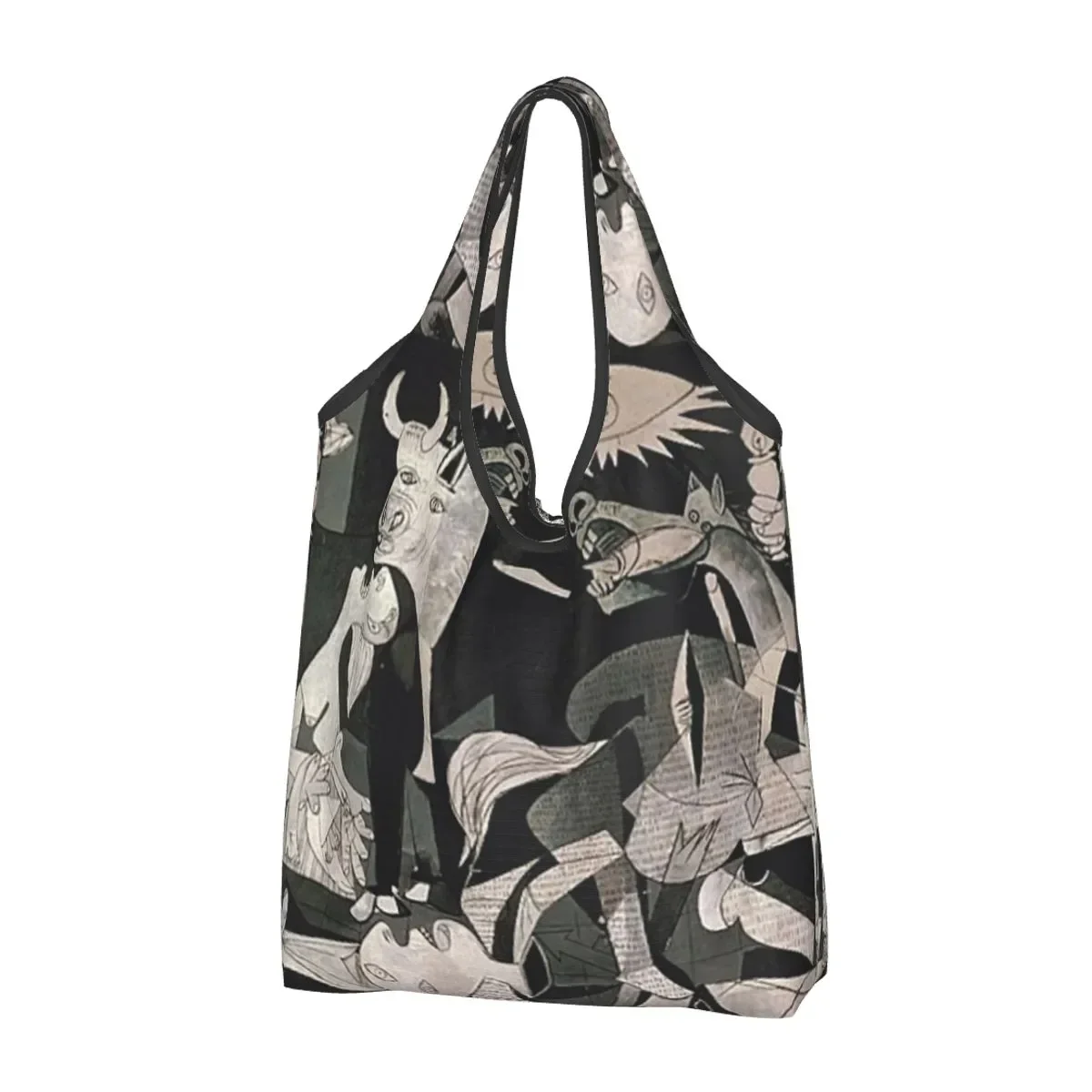 Divertente Spagna Pablo Picasso Guernica Shopping Tote Bag Portatile Generi Alimentari Shopper Spalla
