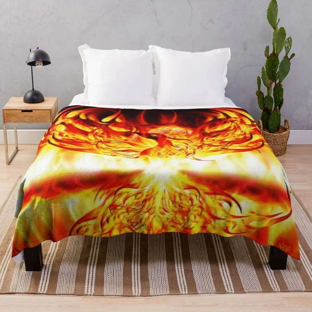 

PHOENIX RISING Throw Blanket Warm christmas gifts Bed covers Furrys Blankets