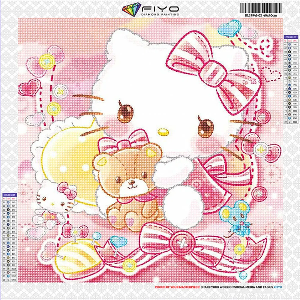 Diamond Painting Hello Kitty New Collection 2023 Full Diamond Mosaic 5D DIY  Cross Stitch Kits Diamond Art Home Decoration