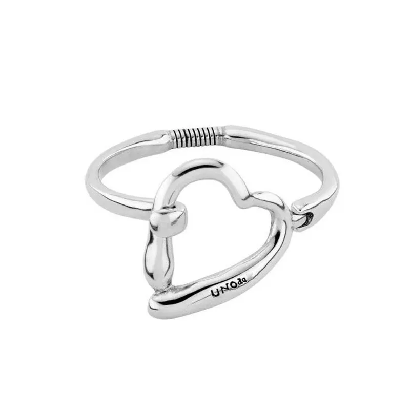 Popular In European and American Original Fashion Electroplating 925 Silver 14K Gold Heart-shaped Bracelet Niche Jewelry Gift