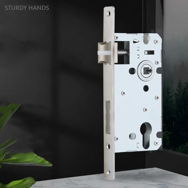 ตัวล็อกประตูทำจากไม้แข็งในร่มกันสนิมสังกะสีอัลลอย50มม. ล็อกห้องนอนปิดเสียงเพื่อความปลอดภัยป้องกันการโจรกรรมอุปกรณ์อุปกรณ์สำหรับบ้าน 1